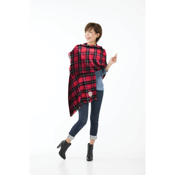 Littlearth Indiana University Plaid Blanket Scarf