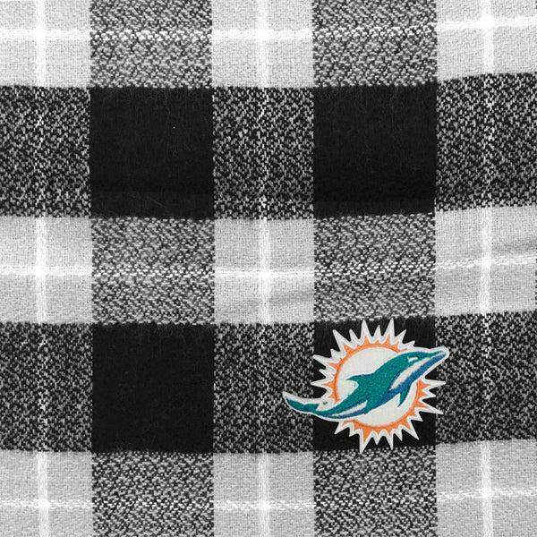 Littlearth Miami Dolphins Plaid Blanket Scarf