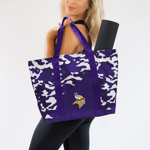 Littlearth Minnesota Vikings Super-Duty Camo Tote