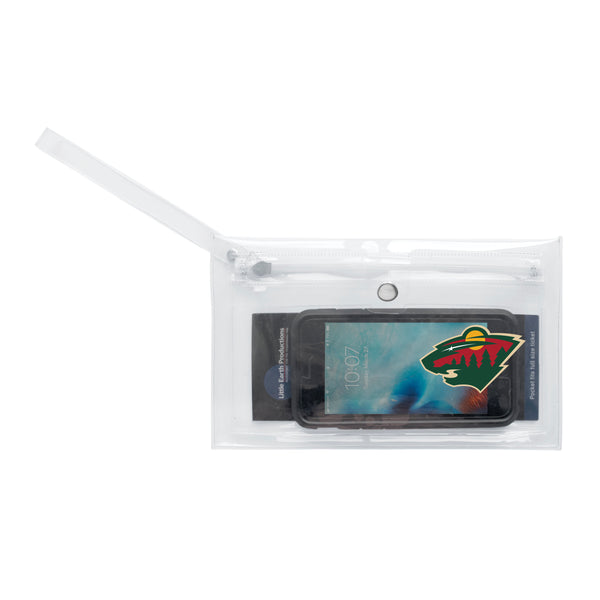 Littlearth Minnesota Wild Clear Ticket Wristlet
