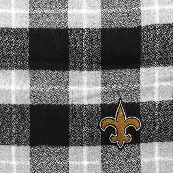 Littlearth New Orleans Saints Plaid Blanket Scarf