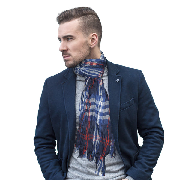 Littlearth New York Giants Crinkle Scarf Plaid