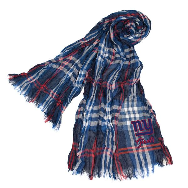 Littlearth New York Giants Crinkle Scarf Plaid