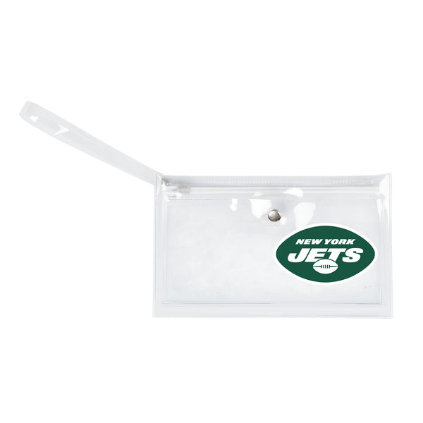 littlearth New York Jets Clear Ticket Wristlet