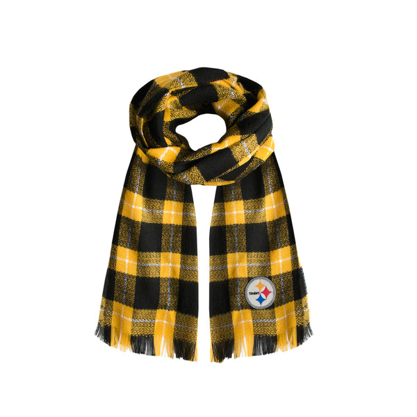 littlearth Pittsburgh Steelers Plaid Blanket Scarf