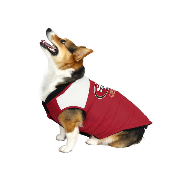 Littlearth San Francisco 49ers Pet Parka Puff Vest