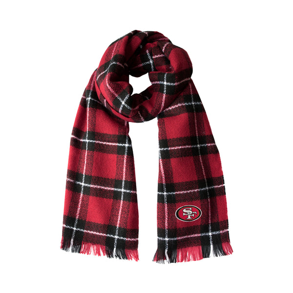 littlearth San Francisco 49ers Plaid Blanket Scarf