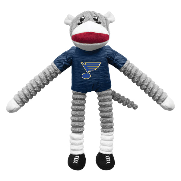littlearth St. Louis Blues Team Sock Monkey Pet Toy