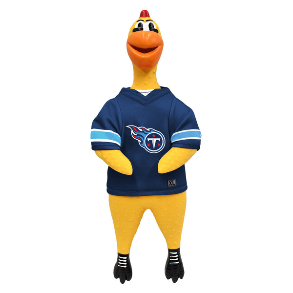 littlearth Tennessee Titans Rubber Chicken Pet Toy
