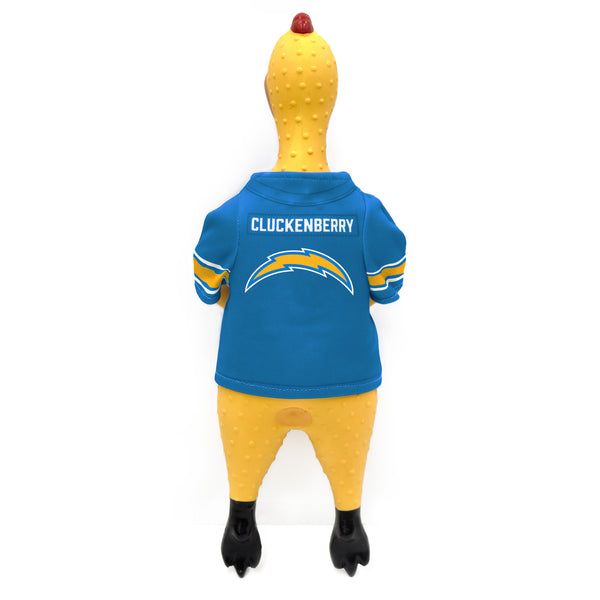Littlearth Los Angeles Chargers Rubber Chicken Pet Toy