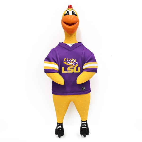 littlearth Louisiana State University Rubber Chicken Pet Toy
