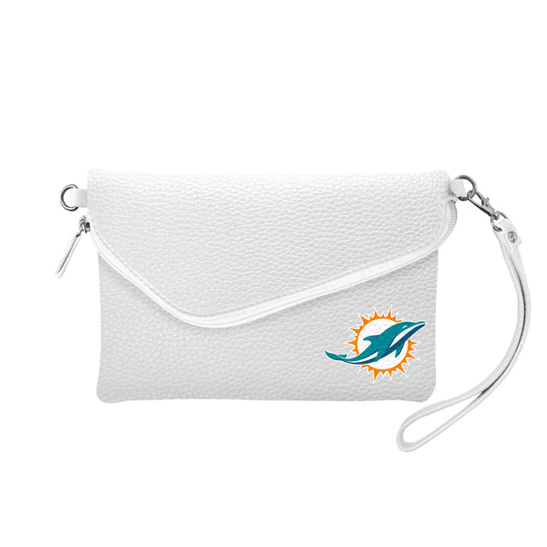 littlearth Miami Dolphins Fold Over Crossbody Pebble