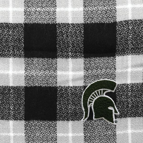 Littlearth Michigan State University Plaid Blanket Scarf