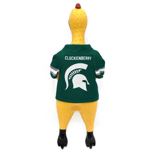 Littlearth Michigan State University Rubber Chicken Pet Toy
