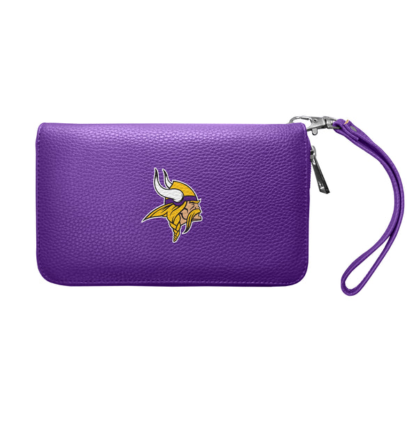 littlearth Minnesota Vikings Zip Organizer Wallet Pebble