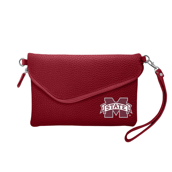 littlearth Mississippi State University Fold Over Crossbody Pebble