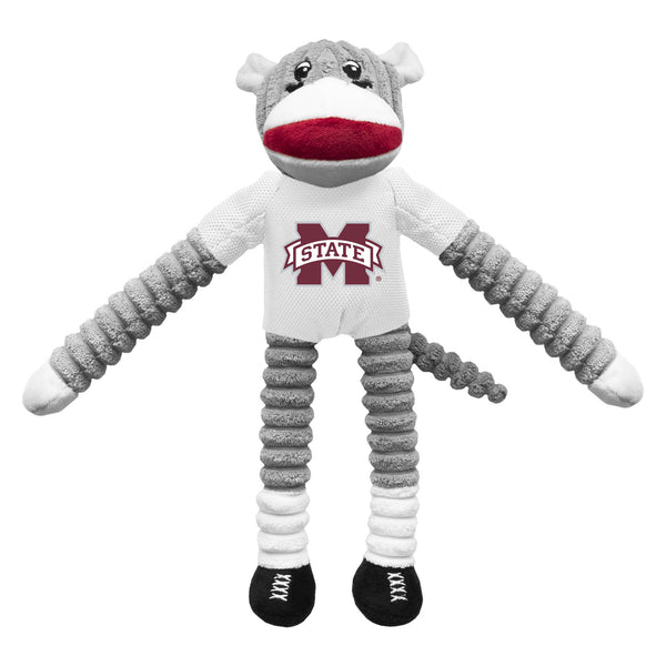 littlearth Mississippi State University Team Sock Monkey Pet Toy