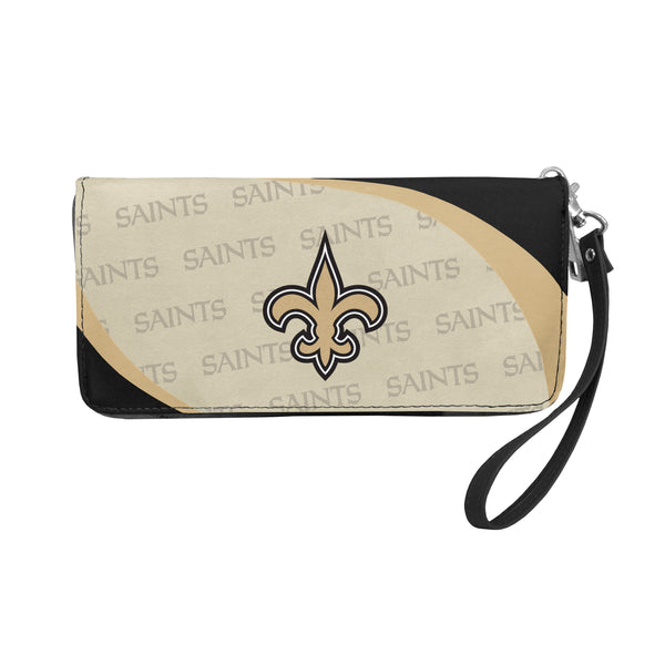 littlearth New Orleans Saints Curve Zip Organizer Wallet