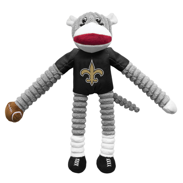 littlearth New Orleans Saints Team Sock Monkey Pet Toy