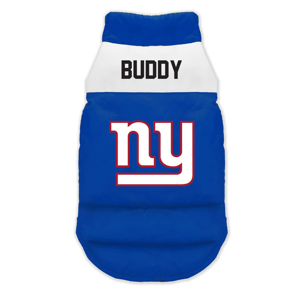 littlearth New York Giants Custom Pet Parka Puff Vest
