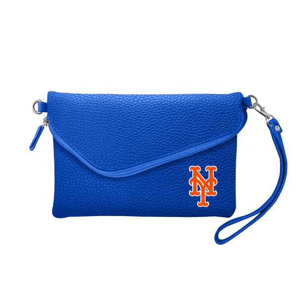 littlearth New York Mets Fold Over Crossbody Pebble