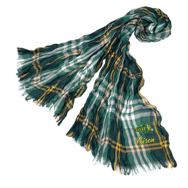 littlearth North Dakota State University Crinkle Scarf Plaid