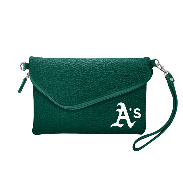 littlearth Oakland Athletics Fold Over Crossbody Pebble