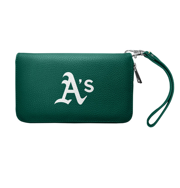 littlearth Oakland Athletics Zip Organizer Wallet Pebble