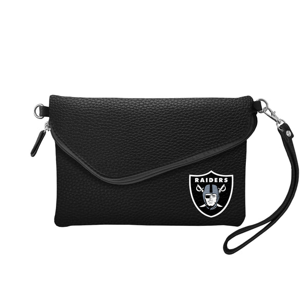 littlearth Oakland Raiders Fold Over Crossbody Pebble