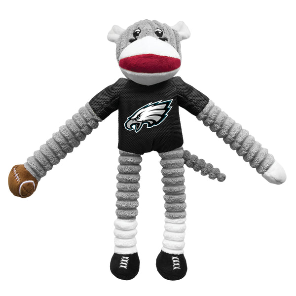 littlearth Philadelphia Eagles Team Sock Monkey Pet Toy
