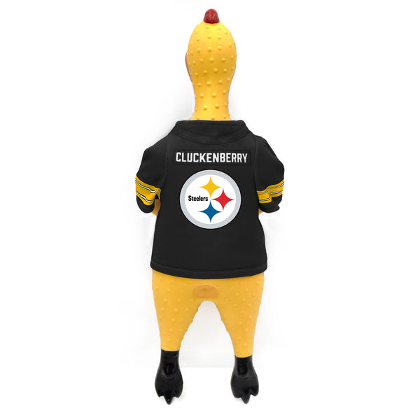 Littlearth Pittsburgh Steelers Rubber Chicken Pet Toy