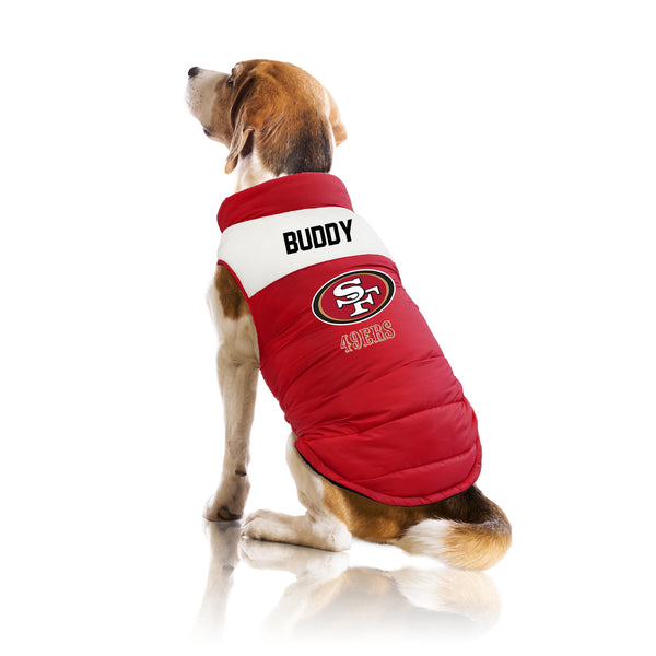 Littlearth San Francisco 49ers Custom Pet Parka Puff Vest