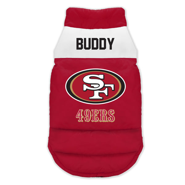 littlearth San Francisco 49ers Custom Pet Parka Puff Vest