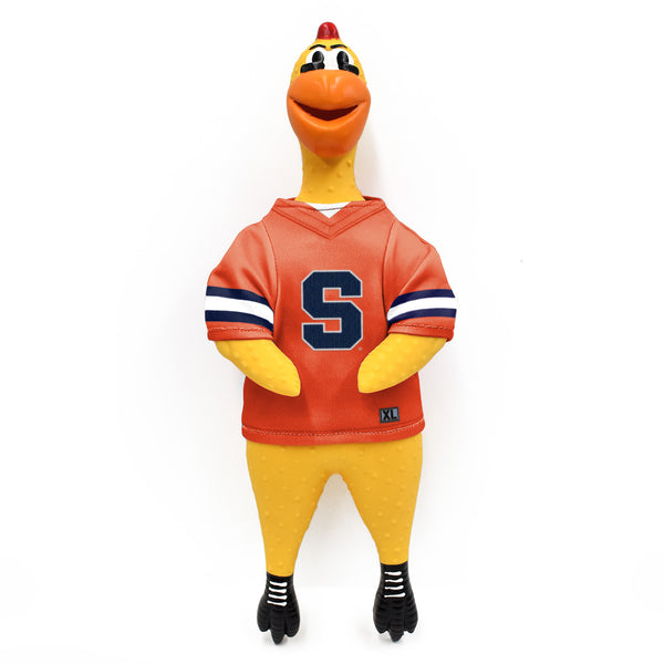 littlearth Syracuse University Rubber Chicken Pet Toy