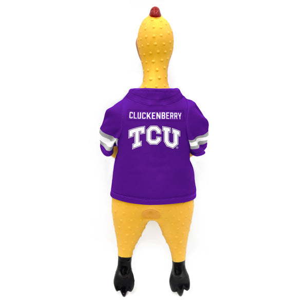 Littlearth Texas Christian University Rubber Chicken Pet Toy
