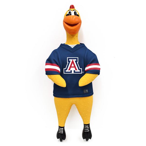 littlearth University of Arizona Rubber Chicken Pet Toy