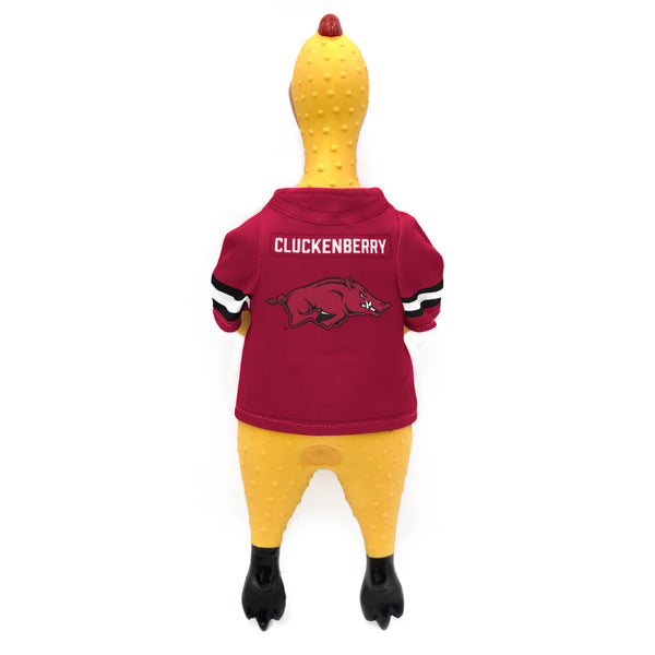 Littlearth University Of Arkansas Rubber Chicken Pet Toy