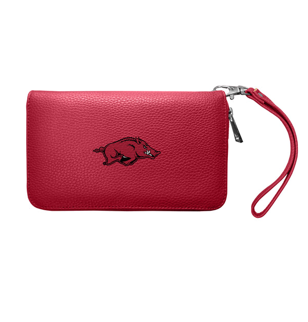 littlearth University of Arkansas Zip Organizer Wallet Pebble