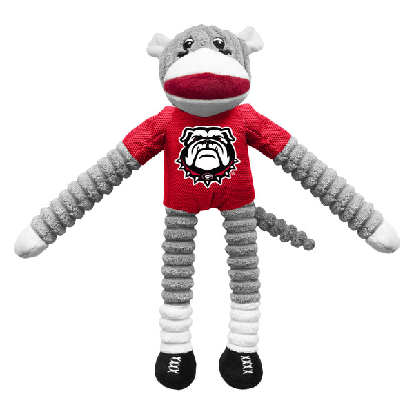 littlearth University of Georgia Team Sock Monkey Pet Toy