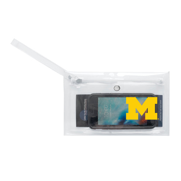 Littlearth University Of Michigan Clear Ticket Wristlet