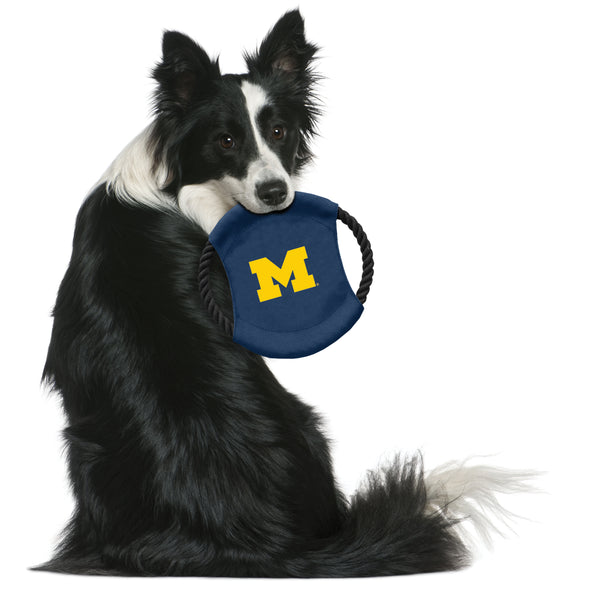Littlearth University Of Michigan Team Flying Disc Pet Toy