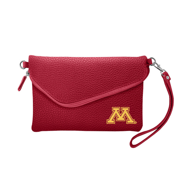 littlearth University of Minnesota Fold Over Crossbody Pebble
