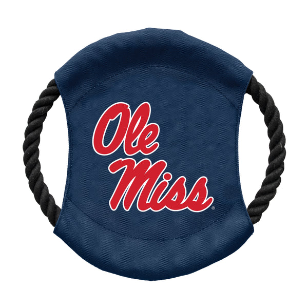 littlearth University of Mississippi Team Flying Disc Pet Toy