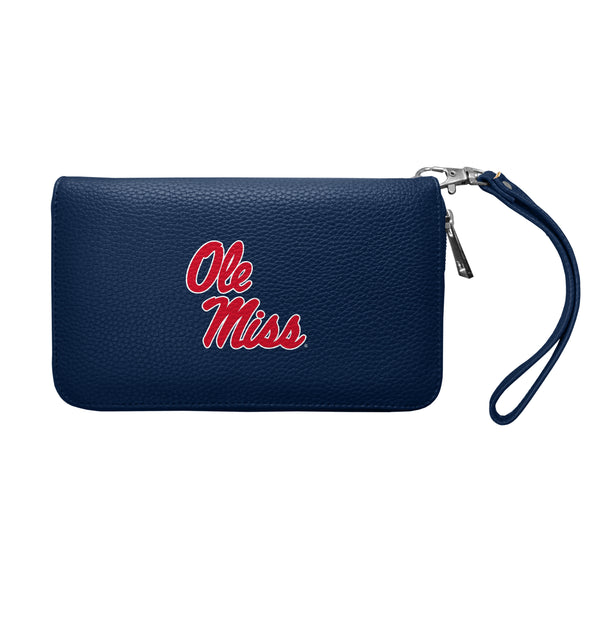 littlearth University of Mississippi Zip Organizer Wallet Pebble