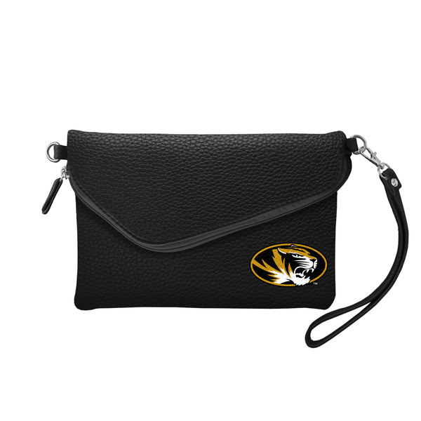 littlearth University of Missouri Fold Over Crossbody Pebble
