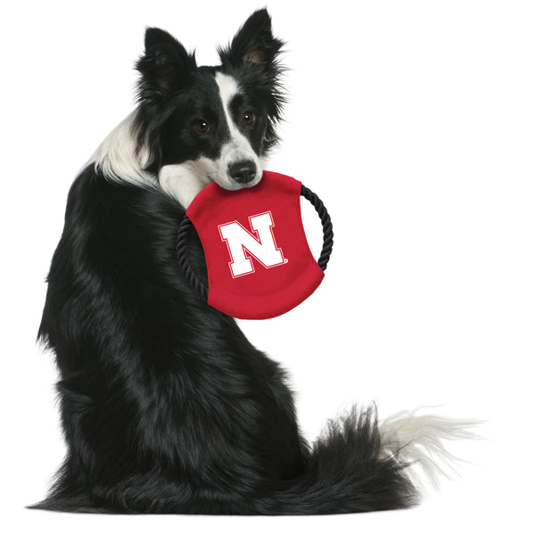 Littlearth University Of Nebraska Team Flying Disc Pet Toy