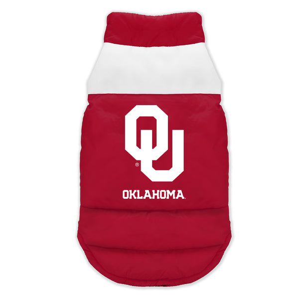 littlearth University of Oklahoma Pet Parka Puff Vest
