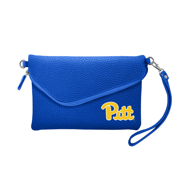 littlearth University of Pittsburgh Fold Over Crossbody Pebble