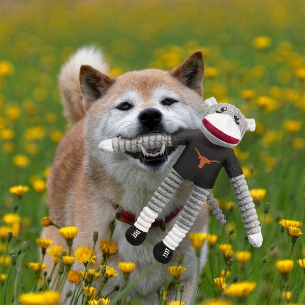 Littlearth University Of Texas Team Sock Monkey Pet Toy
