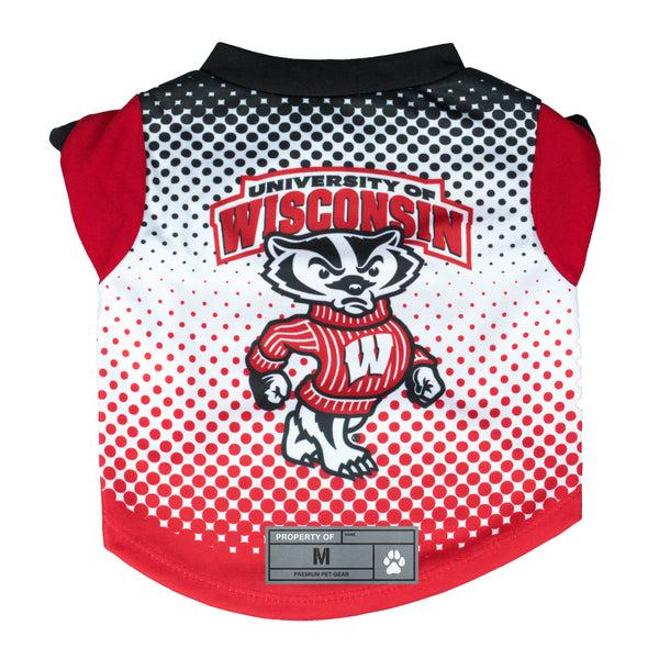 littlearth University of Wisconsin Pet Performance Tee Shirt
